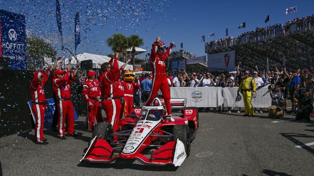 Scott McLaughlin has won the season opening IndyCar race on the streets of St. Petersburg, Florida.