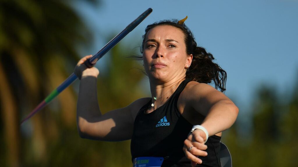 MacKenzie Little has won the women’s javelin at the Melbourne Track Classic.