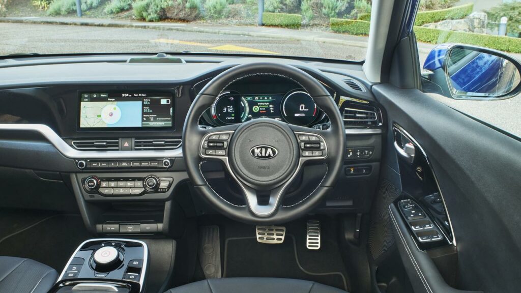 The Kia Niro offers variable “one pedal” driving, and its interior finishes are first class.