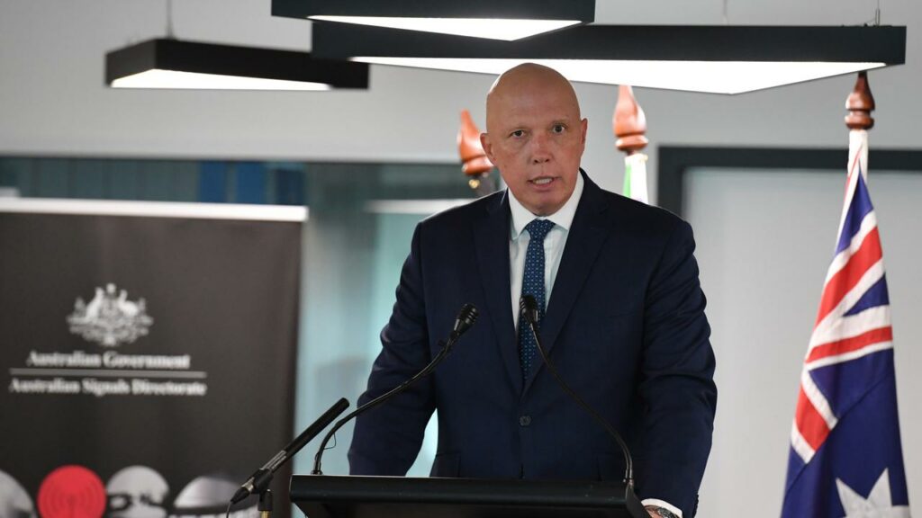 Peter Dutton says Australia is a likely target for Russian actors after offering aid to Ukraine.