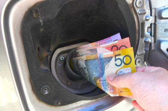 Cash in fuel tank