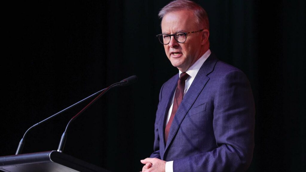 Two-party support for Labor, led by Anthony Albanese,  is running ahead of the coalition.
