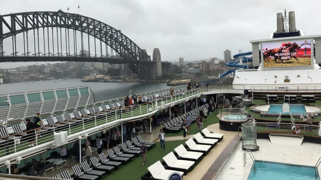 The Pacific Explorer is the first cruise liner to visit Australia since March 2020.