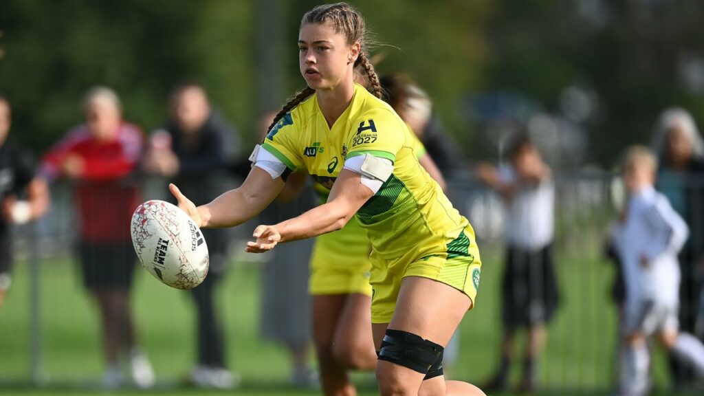 Lily Dick (pic) scored the final-clinching try for new World Series champions Australia in Canada.

