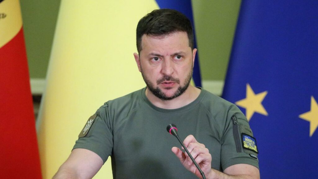 President Volodymyr Zelenskiy says more than 1000 people were in a shopping mall that was hit.