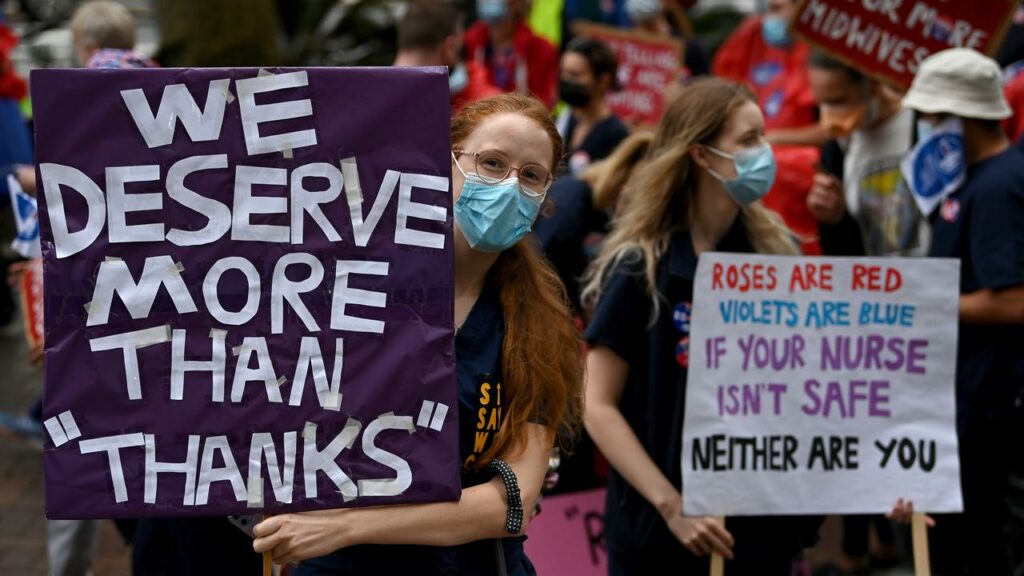 NSW public sector unions will press ahead with industrial action after a government pay offer.
