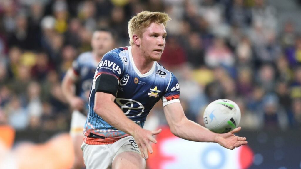 Tom Dearden was back for the Cowboys after a week away with Queensland’s State of Origin side.