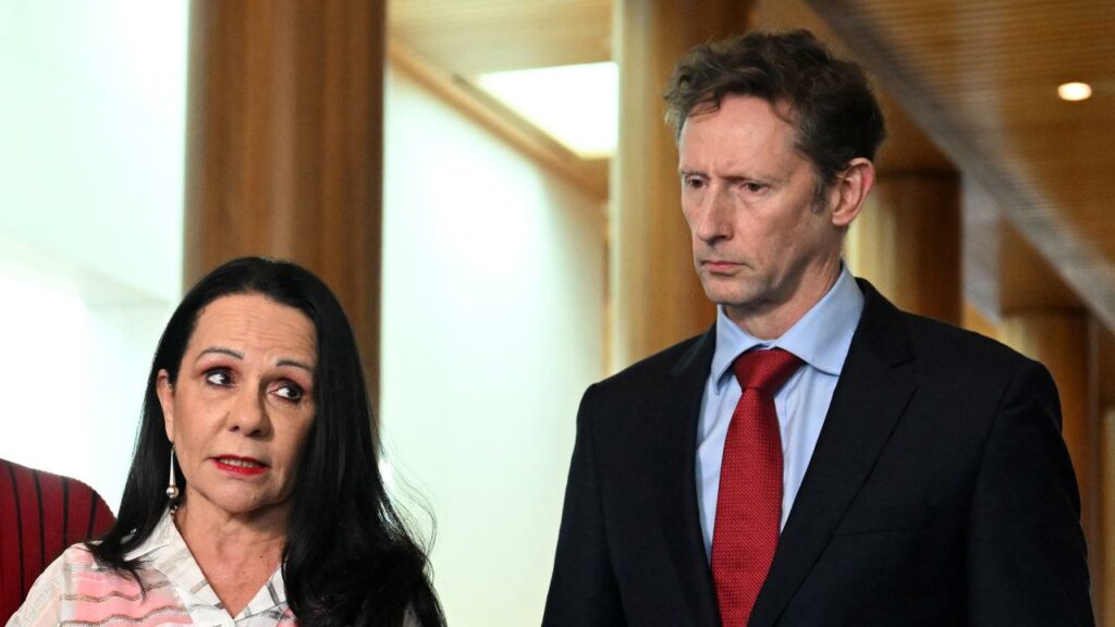 Indigenous Australians Minister Linda Burney and Stephen Jones announce the Youpla relief fund.