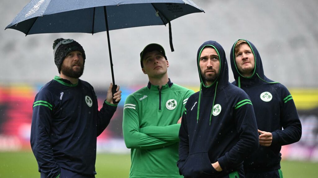 Ireland’s T20 World Cup match against Afghanistan was washed out without a ball bowled at the MCG.