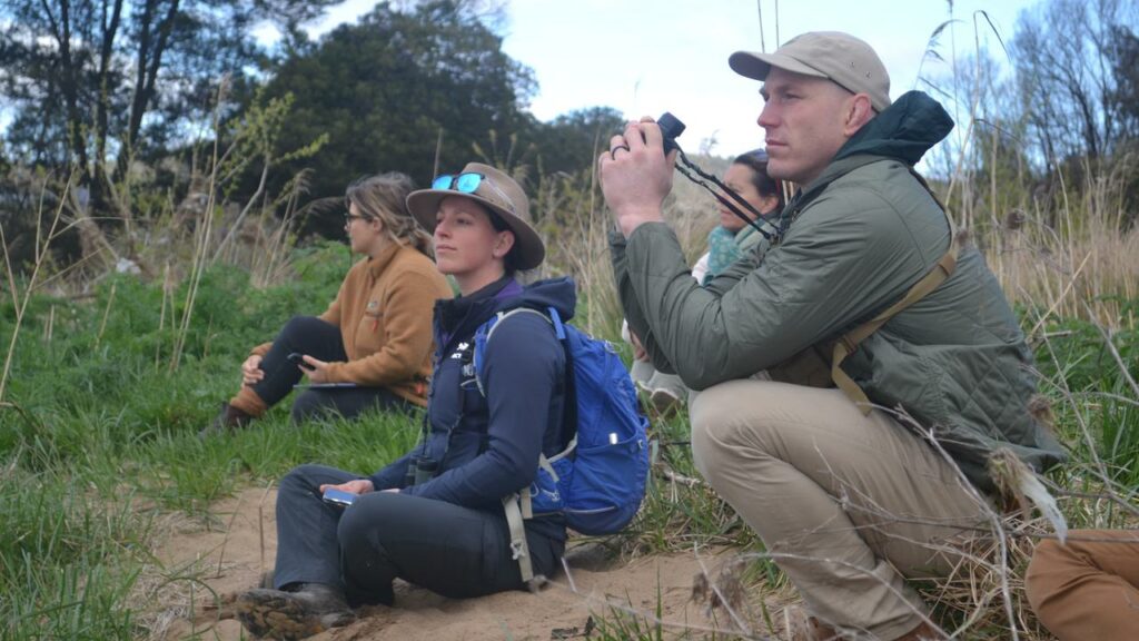 ACT Senator David Pocock joined a group of ecologists to look for platypuses on the Molonglo River.