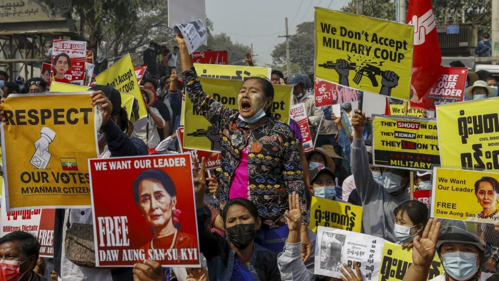 More than 15,700 people are believed to have been detained by the military and police in Myanmar.