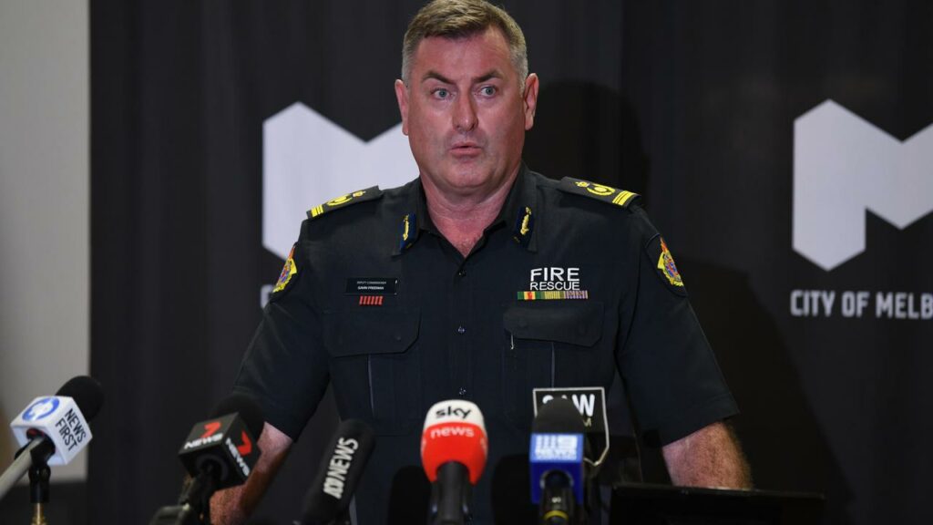 Fire Rescue Victoria’s Gavin Freeman says there is an investigation into a cyber breach.