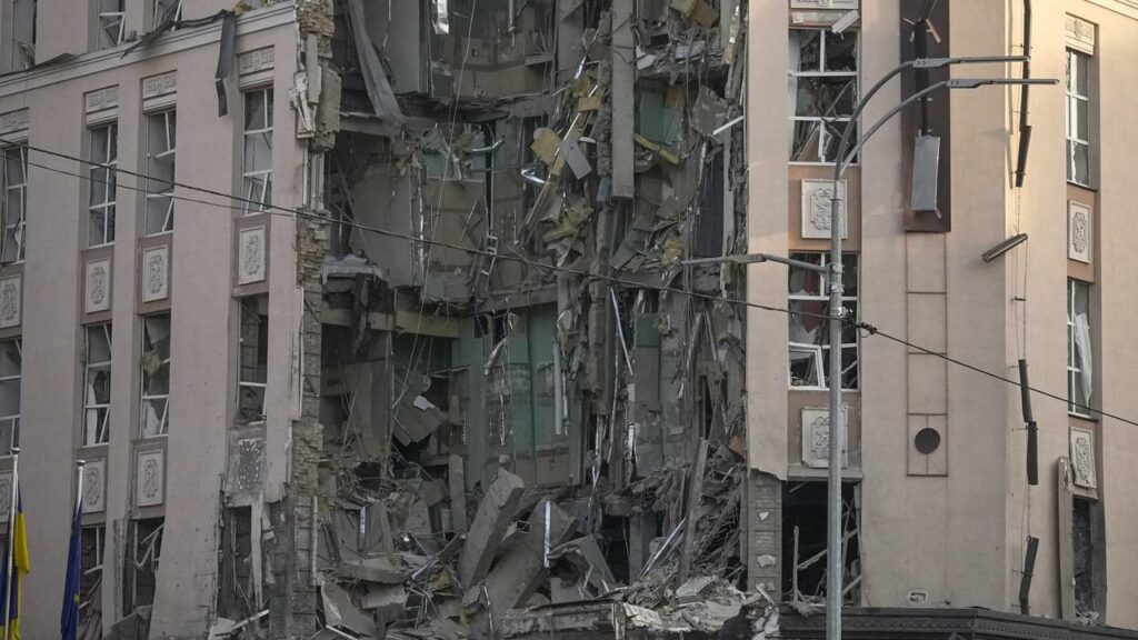 At least one person has died after Russian missiles shook Kyiv on New Year’s Eve.

