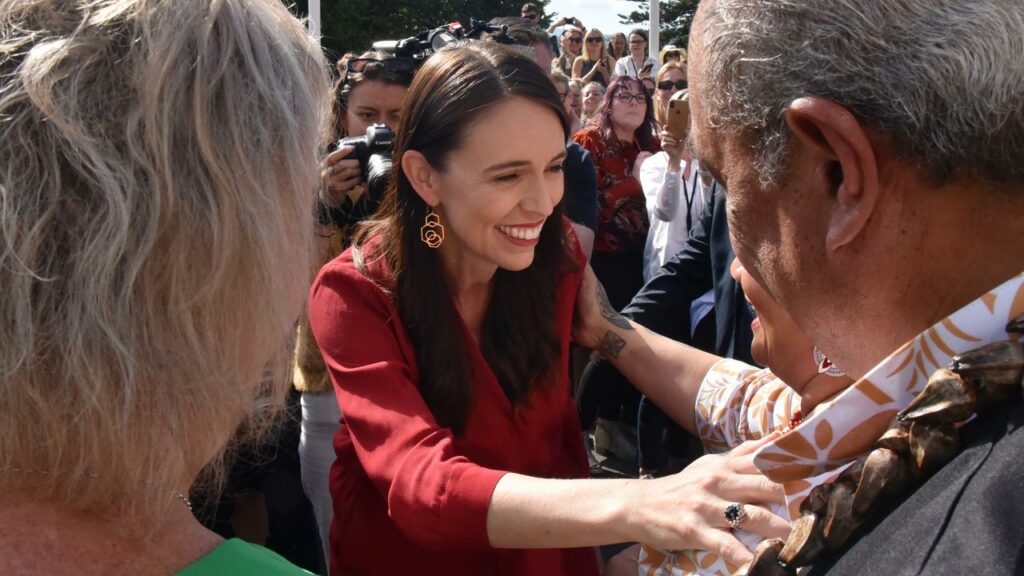 Hundreds of well-wishers turned out to see Jacinda Ardern before she resigned as prime minister.
