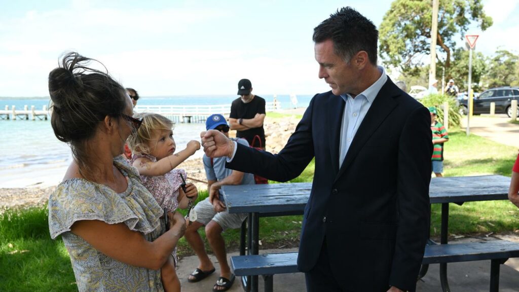 NSW Labor’s Chris Minns is trailing Dominic Perrottet on the preferred premier stakes.