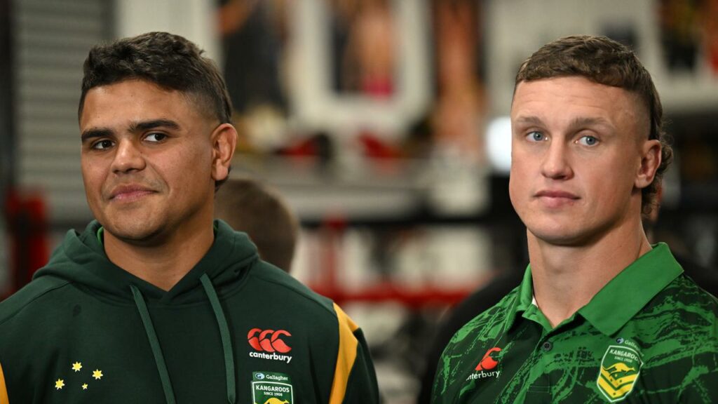NRL stars Latrell Mitchell (l) and Jack Wighton have apologised for their weekend Canberra skirmish.