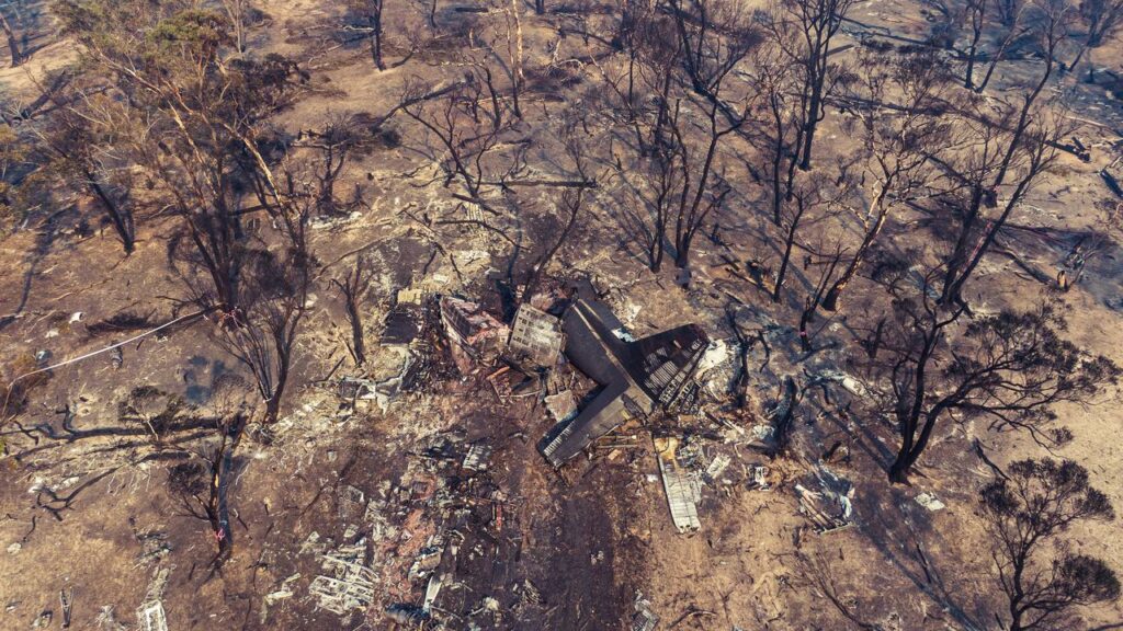 Three US firefighters died when their air tanker crashed in southern NSW in January 2020.
