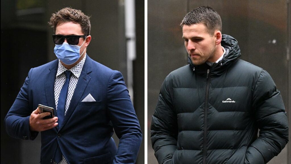 Shaun Bloomfield (left) and Luke Merryfull have avoided more jail time for raping a young woman.