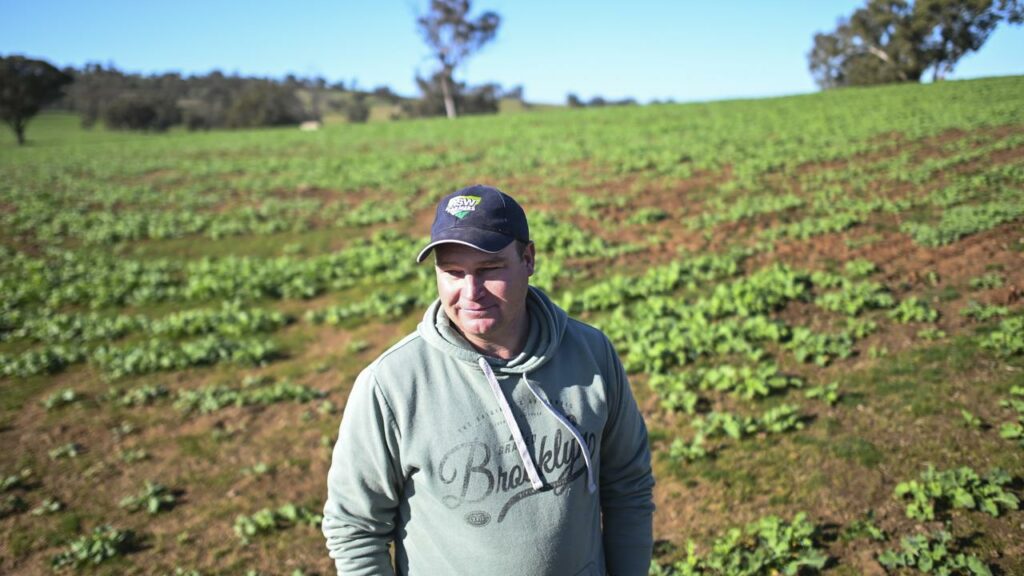 Albury mixed farmer Justin Everitt is concerned about the safety of farm data sharing. 
