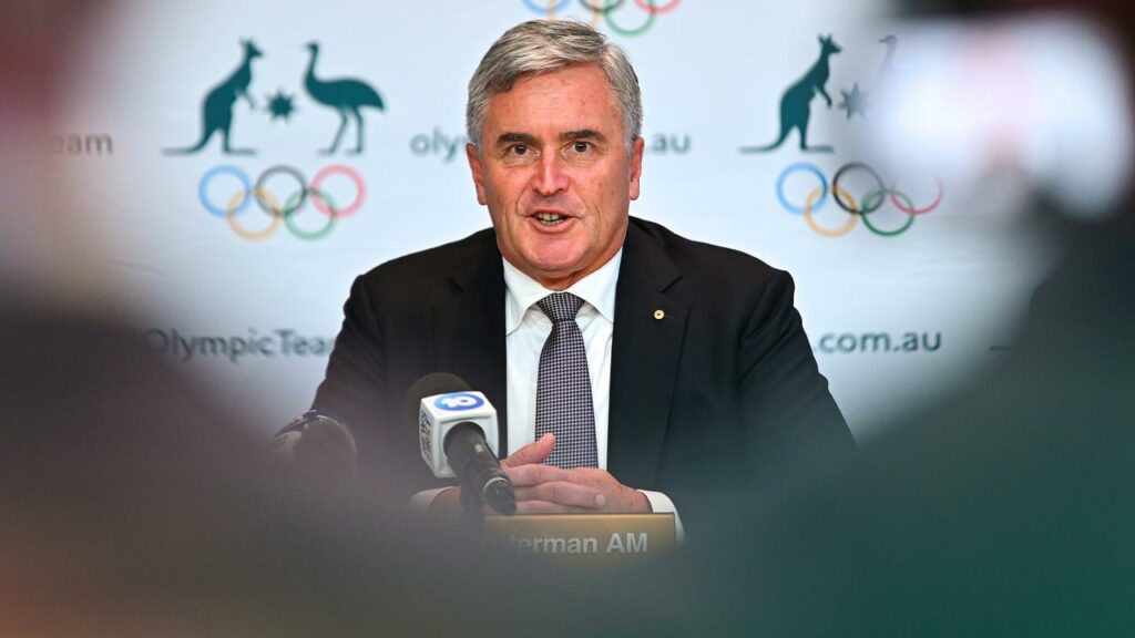 AOC president Ian Chesterman is worried about a funding shortfall for athletes at Brisbane 2032.