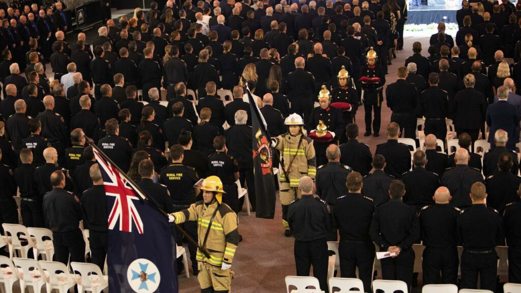 Firefighters and members of parliament were among hundreds to farewell Izabella Nash at a memorial.