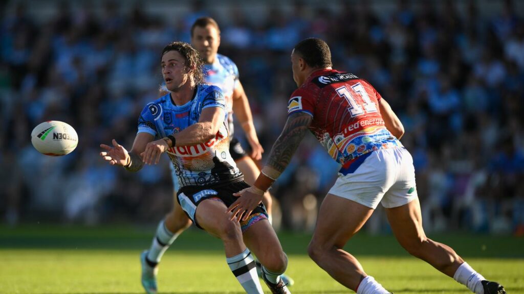 Nicho Hynes did his Origin prospects no harm in another strong NRL display against Newcastle.