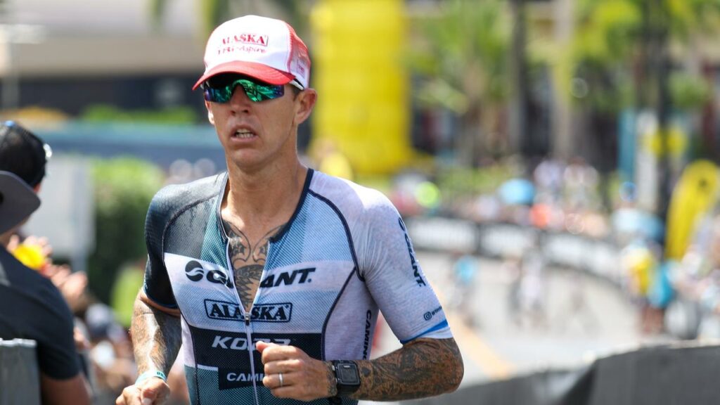 Defending champion Tim Van Berkel (pic) was pipped by Steve McKenna in Ironman Australia.