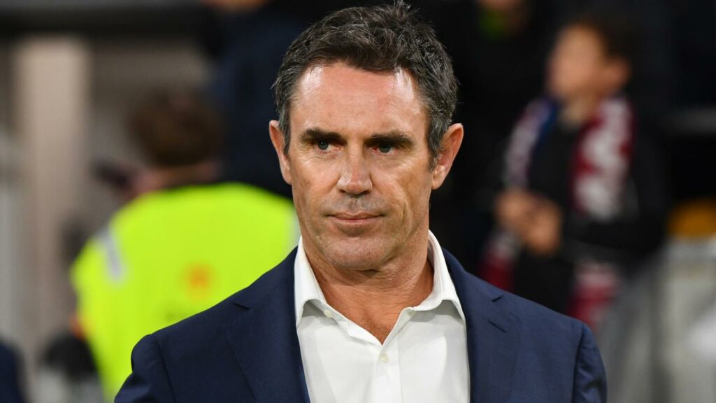 NSW Blues coach Brad Fittler in pensive mood following defeat to the Maroons on Wednesday.