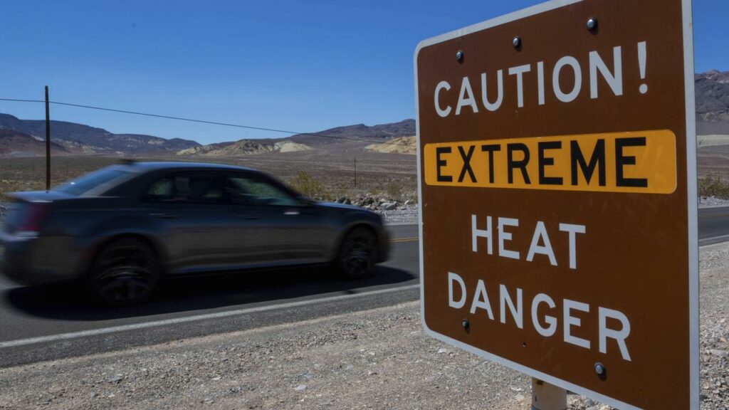 Death Valley, California reached 53C on Sunday, the National Weather Service reported.
