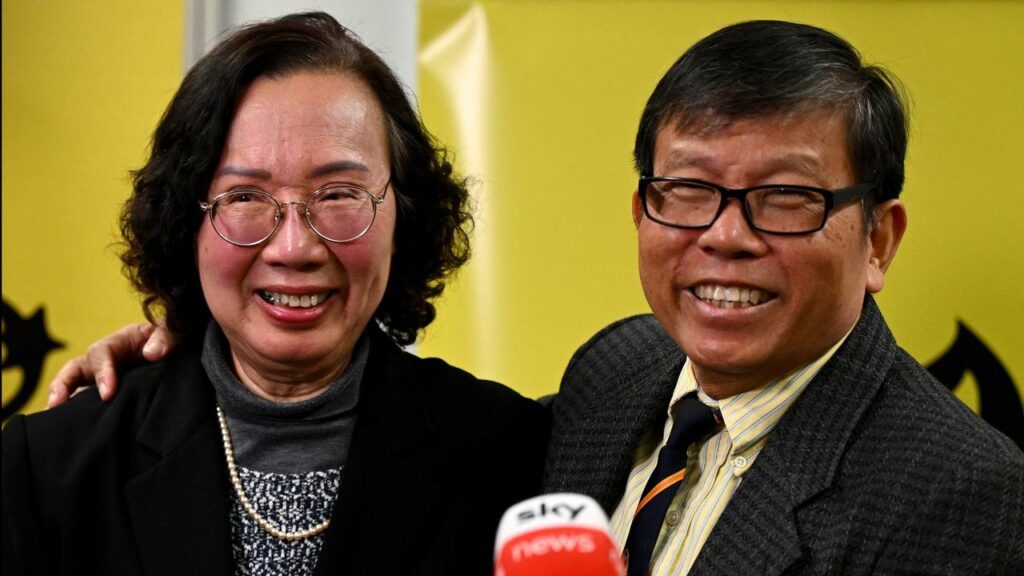 Activist Chau Van Kham has described his joy at being reunited with his wife, Quynh Trang Truong.