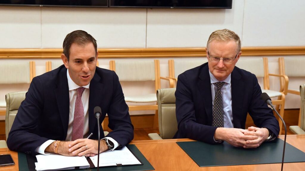 Jim Chalmers, left, says Philip Lowe has carried himself with dignity and professionalism.