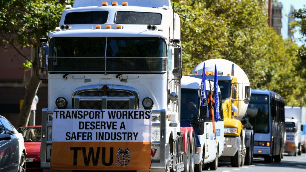 Truck drivers want the government to accelerate action to improve their safety and conditions.