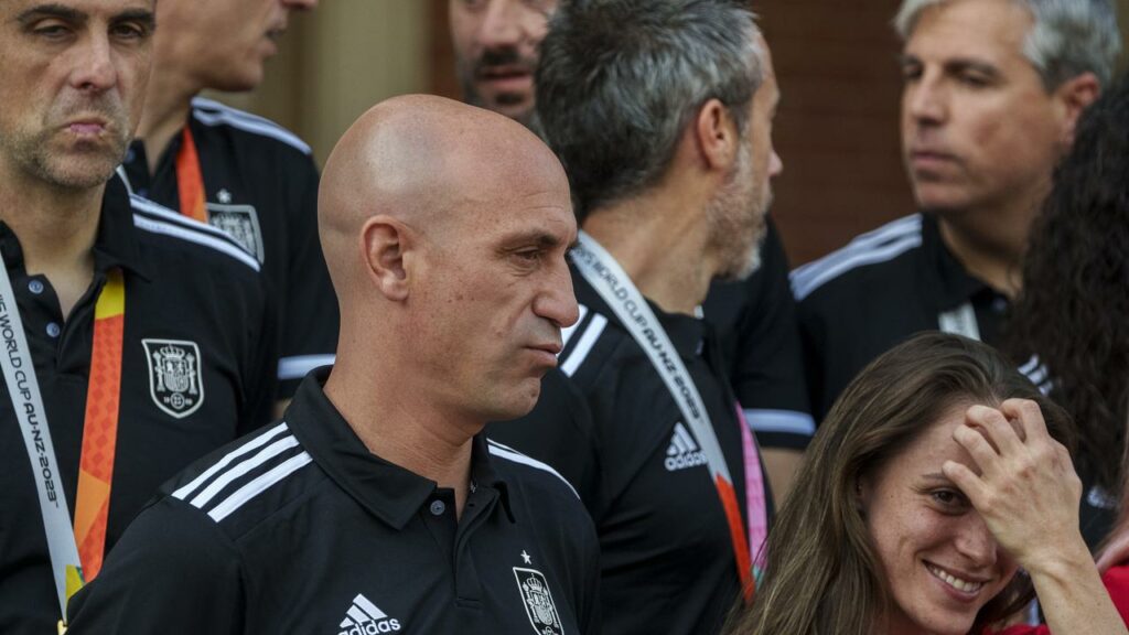 FIFA has provisionally suspended Spanish football federation president Luis Rubiales (left).
