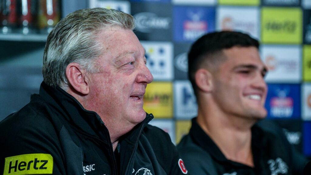 The grand final prediction of former Penrith boss Phil Gould (l) could serve to fire up the Broncos.