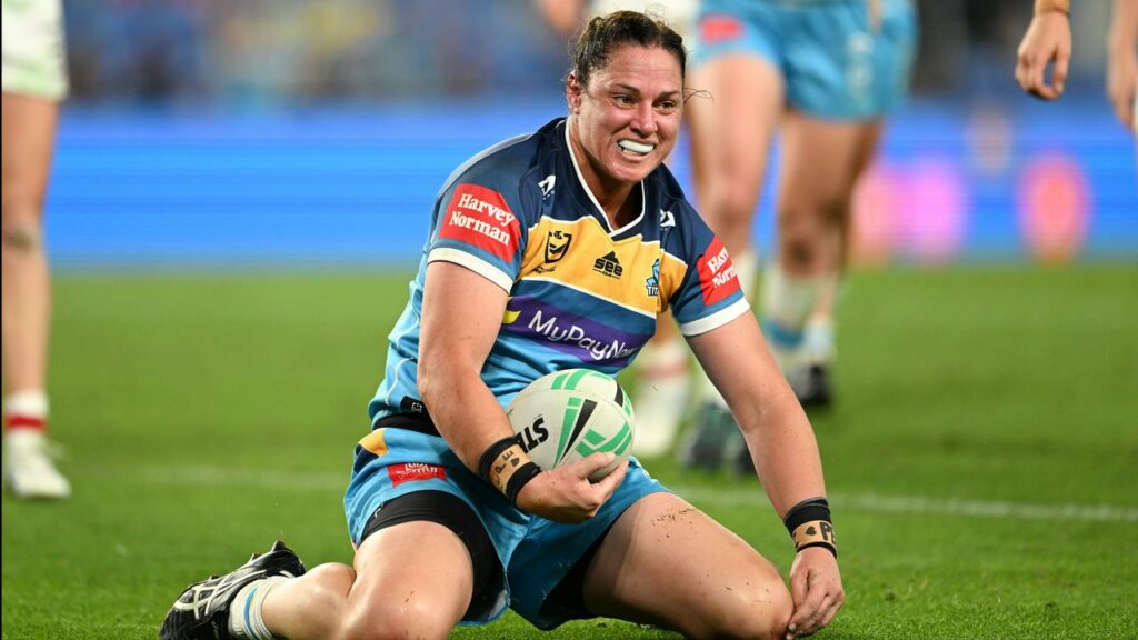 Gold Coast NRLW prop Stephanie Hancock’s passion for the game remains undiminished at 41.