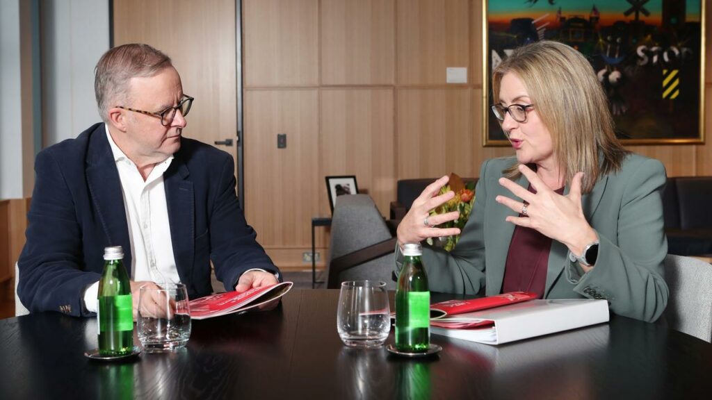 Anthony Albanese has praised Jacinta Allan’s elevation to Victoria’s top political job.