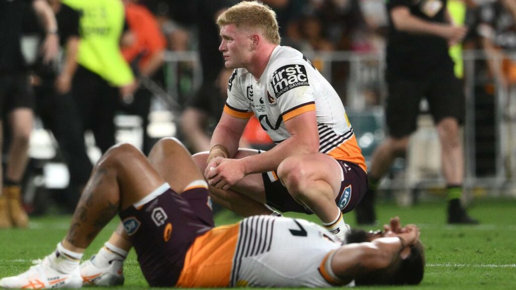 Brisbane were left devastated after squandering their lead to lose the NRL grand final to Penrith.