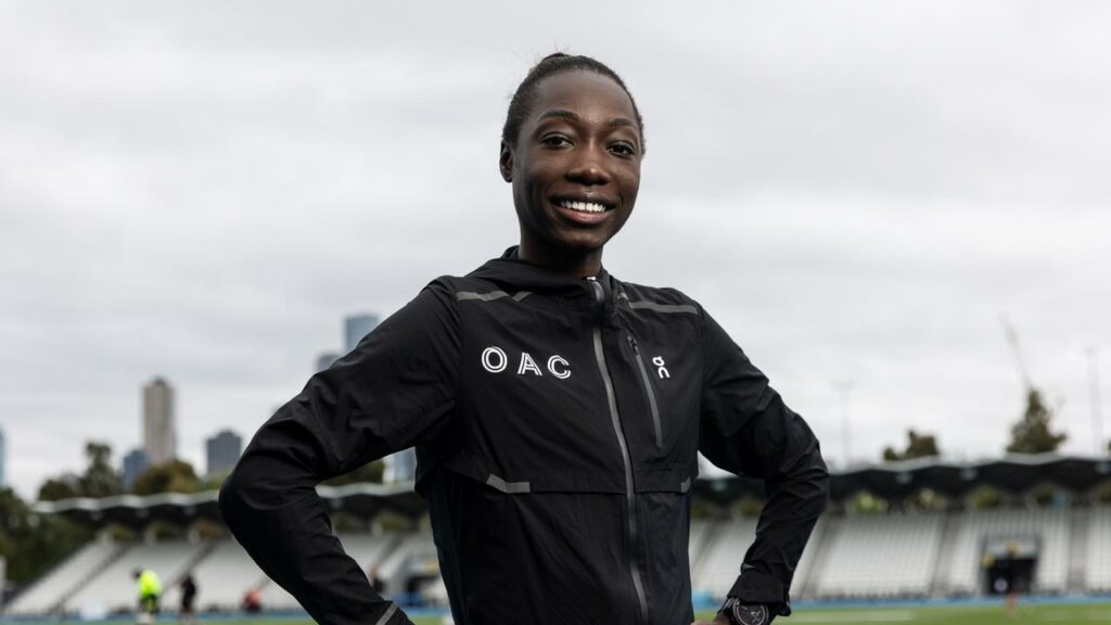 Bendere Oboya is all smiles ahead of her comeback race at the Zatopek:10 meet.