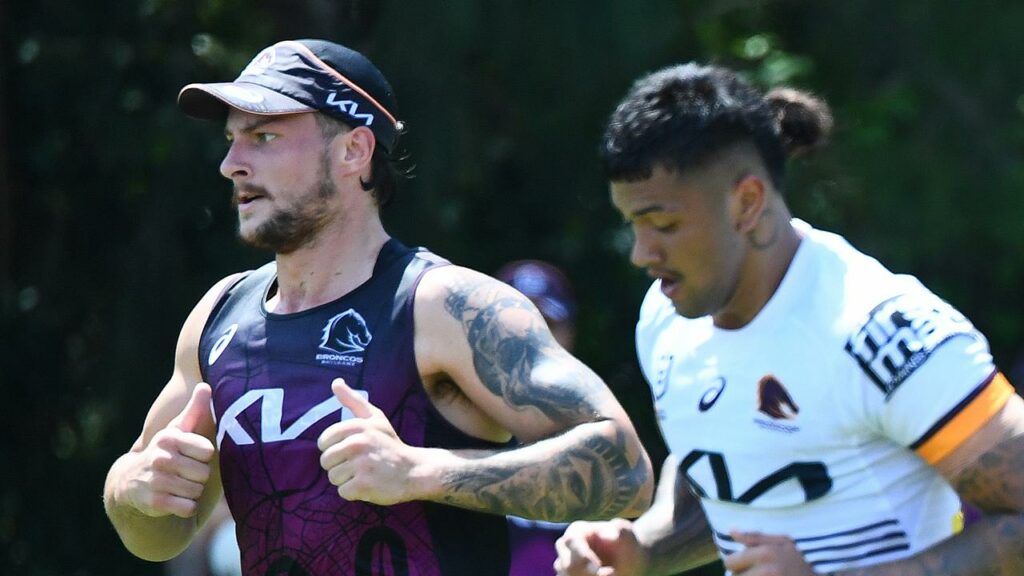 New Brisbane signing Jaiyden Hunt (l) is a versatile forward who has his sights on a round-one spot.