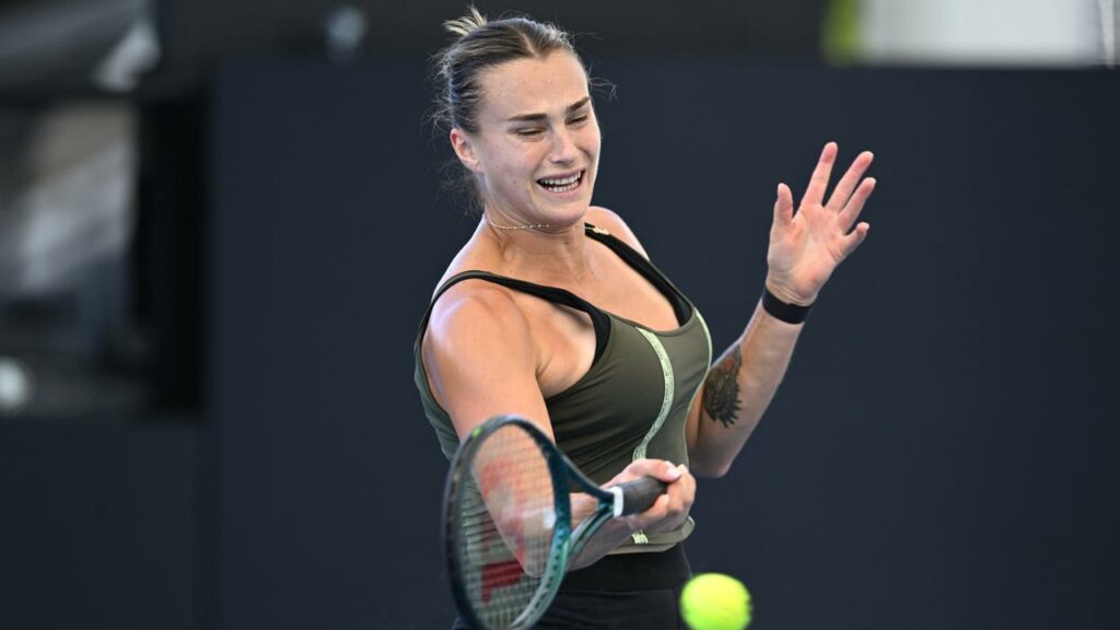 Aryna Sabalenka has dominated during a straight-sets win at the Brisbane International.