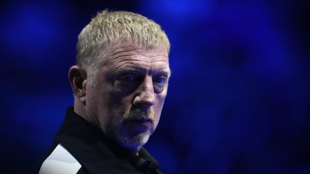 Boris Becker, at the ATP World Tour Finals where he was coaching Holger Rune.
