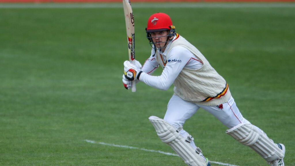 Alex Carey scored 90 for South Australia in their Sheffield Shield clash with Queensland.