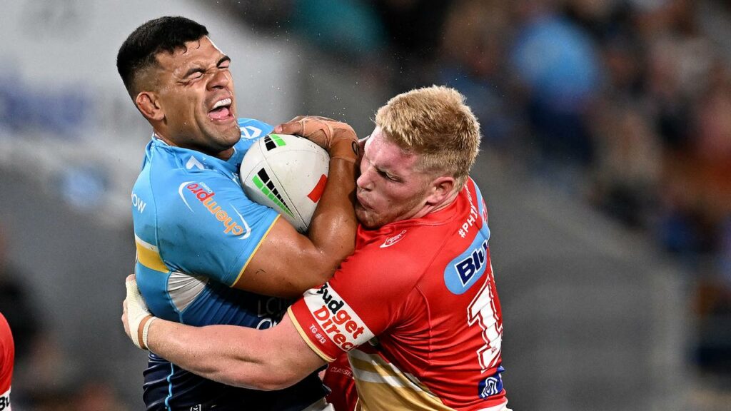 The return of David Fifita (left) did not improve Titans’ fortunes.