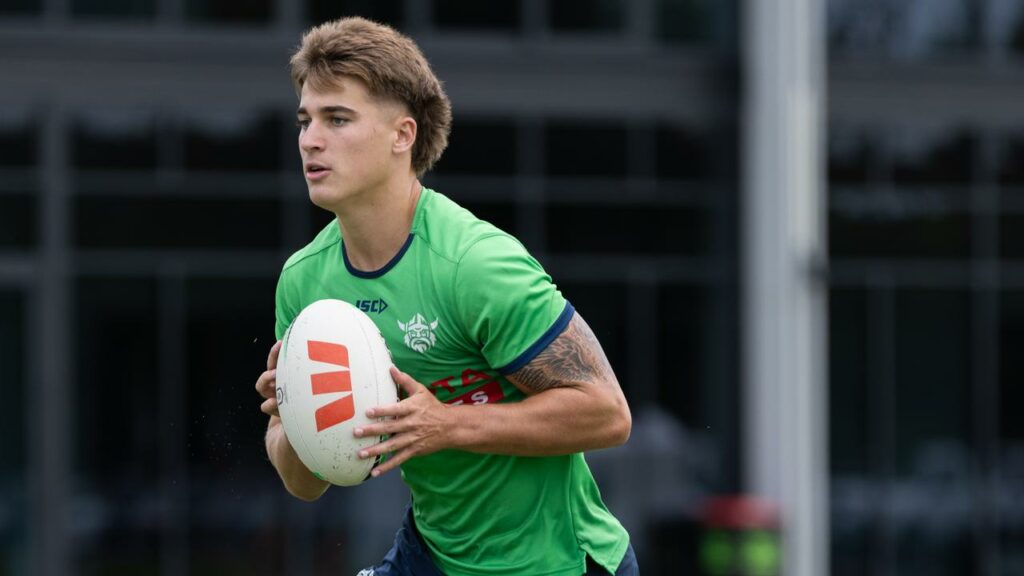 Teen star Chevy Stewart gets his NRL chance at fullback for Canberra this week.