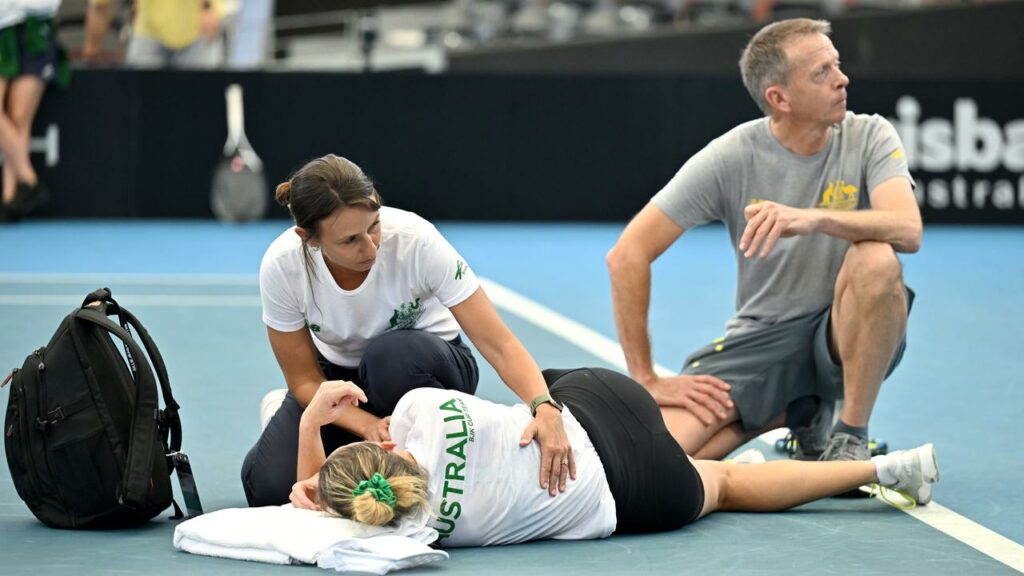 Storm Hunter’s surging tennis season has been derailed by an achilles tear suffered in Brisbane.