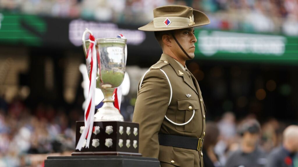 A sold-out crowd will watch the Dragons and Roosters play for the NRL’s Anzac Day Cup.