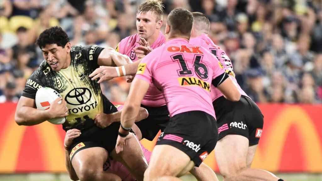 The Cowboys are looking for another big performance from Jason Taumalolo (L) against the Dolphins.