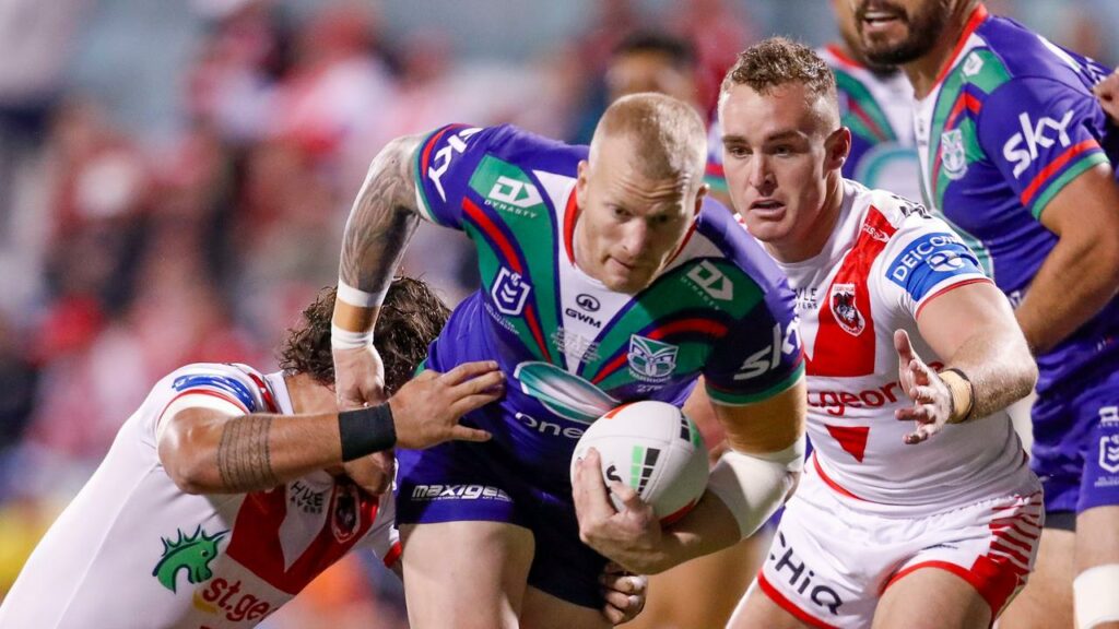 Mitch Barnett (centre) has been a driving force for the Warriors this season.