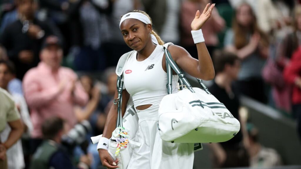 Coco Gauff waves farewell to her Wimbledon dream for another year after losing to Emma Navarro.
