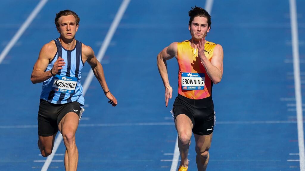 Josh Azzopardi and Rohan Browing will both contest the 100m at the Paris Olympics.